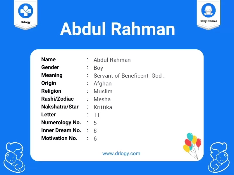 Abdul Rahman Name Meaning